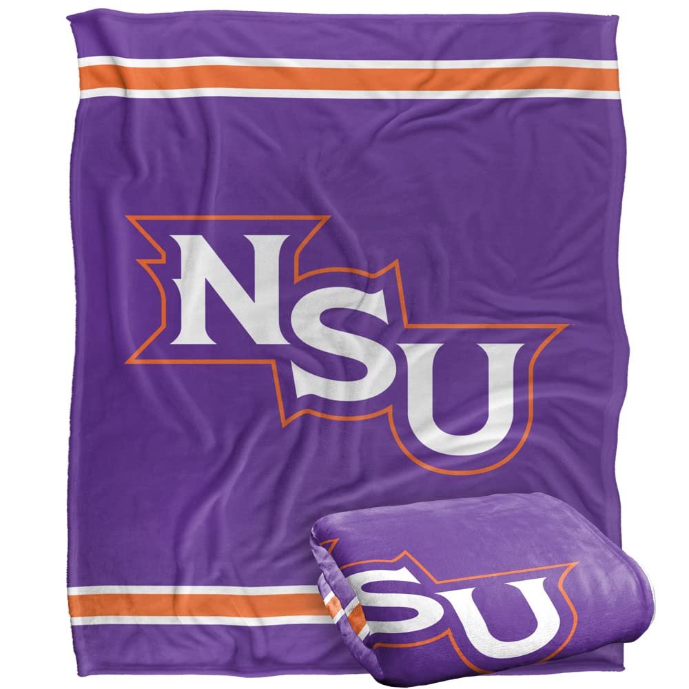 Northwestern State University Blanket, 60"x80" Primary Logo Stripes Silky Touch Super Soft Throw Blanket