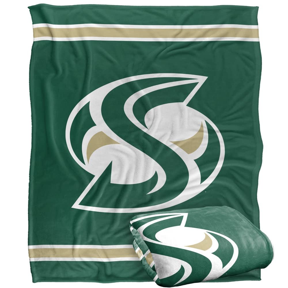 Sacramento State University Blanket, 60"x80" Primary Logo Stripes Silky Touch Super Soft Throw Blanket
