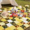 awufncksn Checkered Picnic Blankets Waterproof Foldable, 60X80Sunflower Picnic Mat Outdoor Blanket for Grass, Cute Bee Thick Beach Blanket Sandproof Picnic Accessories for Camping Party Park Patio view 2
