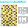 awufncksn Checkered Picnic Blankets Waterproof Foldable, 60X80Sunflower Picnic Mat Outdoor Blanket for Grass, Cute Bee Thick Beach Blanket Sandproof Picnic Accessories for Camping Party Park Patio view 3