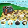 awufncksn Checkered Picnic Blankets Waterproof Foldable, 60X80Sunflower Picnic Mat Outdoor Blanket for Grass, Cute Bee Thick Beach Blanket Sandproof Picnic Accessories for Camping Party Park Patio view 4