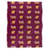 Central Michigan University Blanket, 60"x80" Logo Pattern Silky Touch Super Soft Throw Blanket view 2