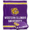 Western Illinois University Blanket, 60"x80" Primary Logo Stripes Silky Touch Super Soft Throw Blanket view 1