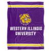 Western Illinois University Blanket, 60"x80" Primary Logo Stripes Silky Touch Super Soft Throw Blanket view 2
