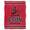 California State University, Northridge Blanket, 60"x80" Primary Logo Stripes Silky Touch Super Soft Throw Blanket view 2