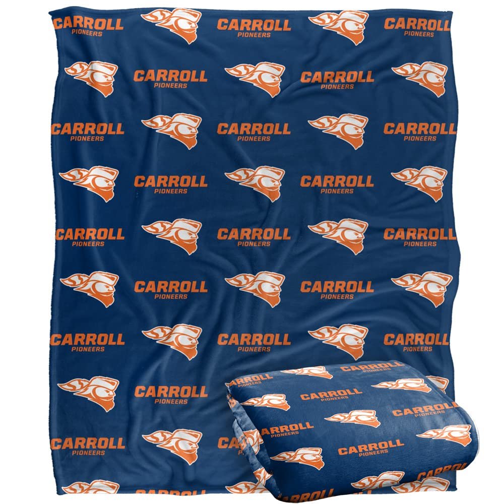 Carroll University Blanket, 60"x80" Logo Pattern Silky Touch Super Soft Throw Blanket