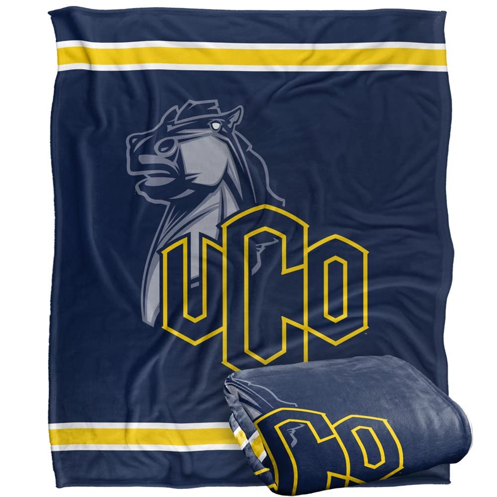 University of Central Oklahoma Blanket, 60"x80" Primary Logo Stripes Silky Touch Super Soft Throw Blanket
