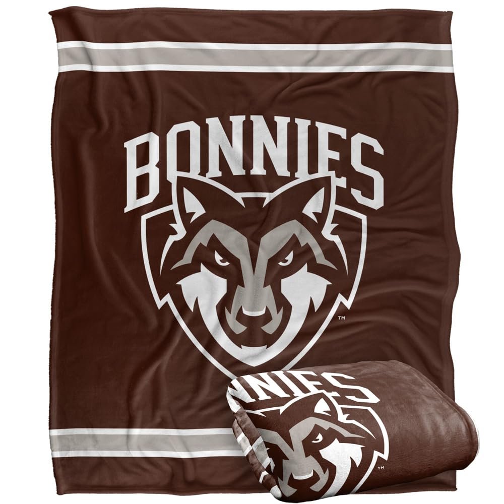 St. Bonaventure University Blanket, 60"x80" Primary Logo Stripes Silky Touch Super Soft Throw Blanket