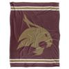 Texas State University Blanket, 60"x80" Primary Logo Stripes Silky Touch Super Soft Throw Blanket view 2
