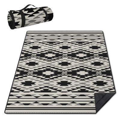 awufncksn Boho Picnic Blankets Waterproof Foldable, 60X80 Thick Three Layer Picnic Mat Tribal Outdoor Blanket for Grass, Beach Blanket Sandproof Picnic Accessories for Camping Party Park Patio