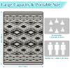 awufncksn Boho Picnic Blankets Waterproof Foldable, 60X80 Thick Three Layer Picnic Mat Tribal Outdoor Blanket for Grass, Beach Blanket Sandproof Picnic Accessories for Camping Party Park Patio view 3