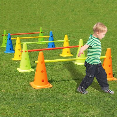 Agility Hurdles For Kids, 5pcs Soccer Training Slalom 1m 1.5m Pole for Soccer Football Fun Competitions, Outdoor Sport Slalom Fitness Equipment, Dog Training Kit ( Color : 40cm/15.7in , Size : 3.3ft/1