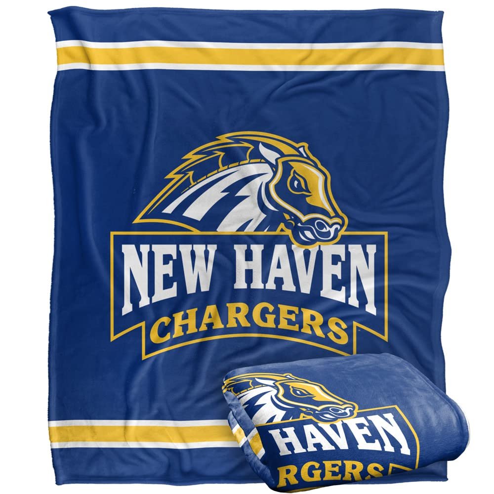 University of New Haven Blanket, 60"x80" Primary Logo Stripes Silky Touch Super Soft Throw Blanket