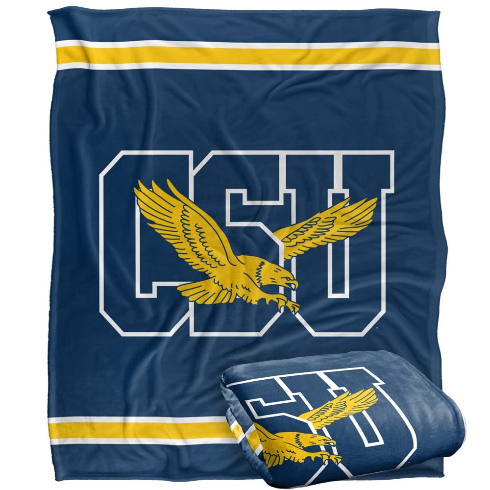 Coppin University Blanket, 60"x80" Primary Logo Stripes Silky Touch Super Soft Throw Blanket