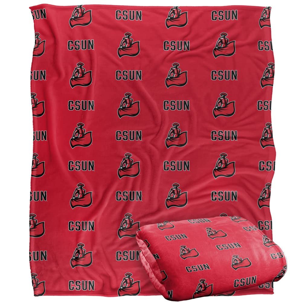 California State University, Northridge Blanket, 60"x80" Logo Pattern Silky Touch Super Soft Throw Blanket