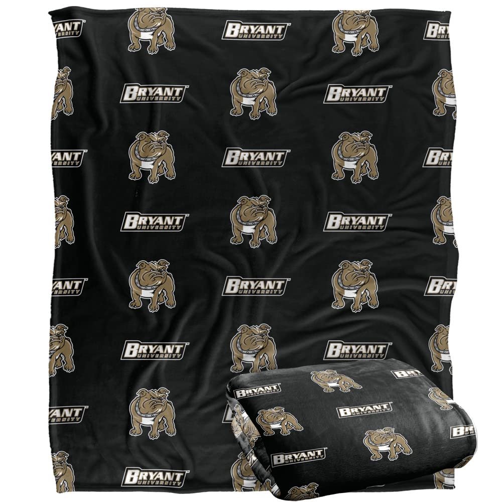 Bryant University Blanket, 60"x80" Logo Pattern Silky Touch Super Soft Throw Blanket