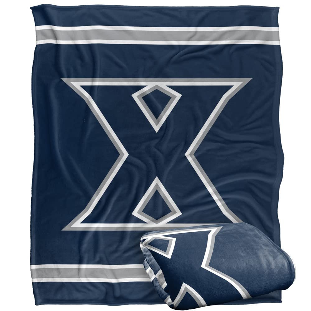 Xavier University Blanket, 60"x80" Primary Logo Stripes Silky Touch Super Soft Throw Blanket
