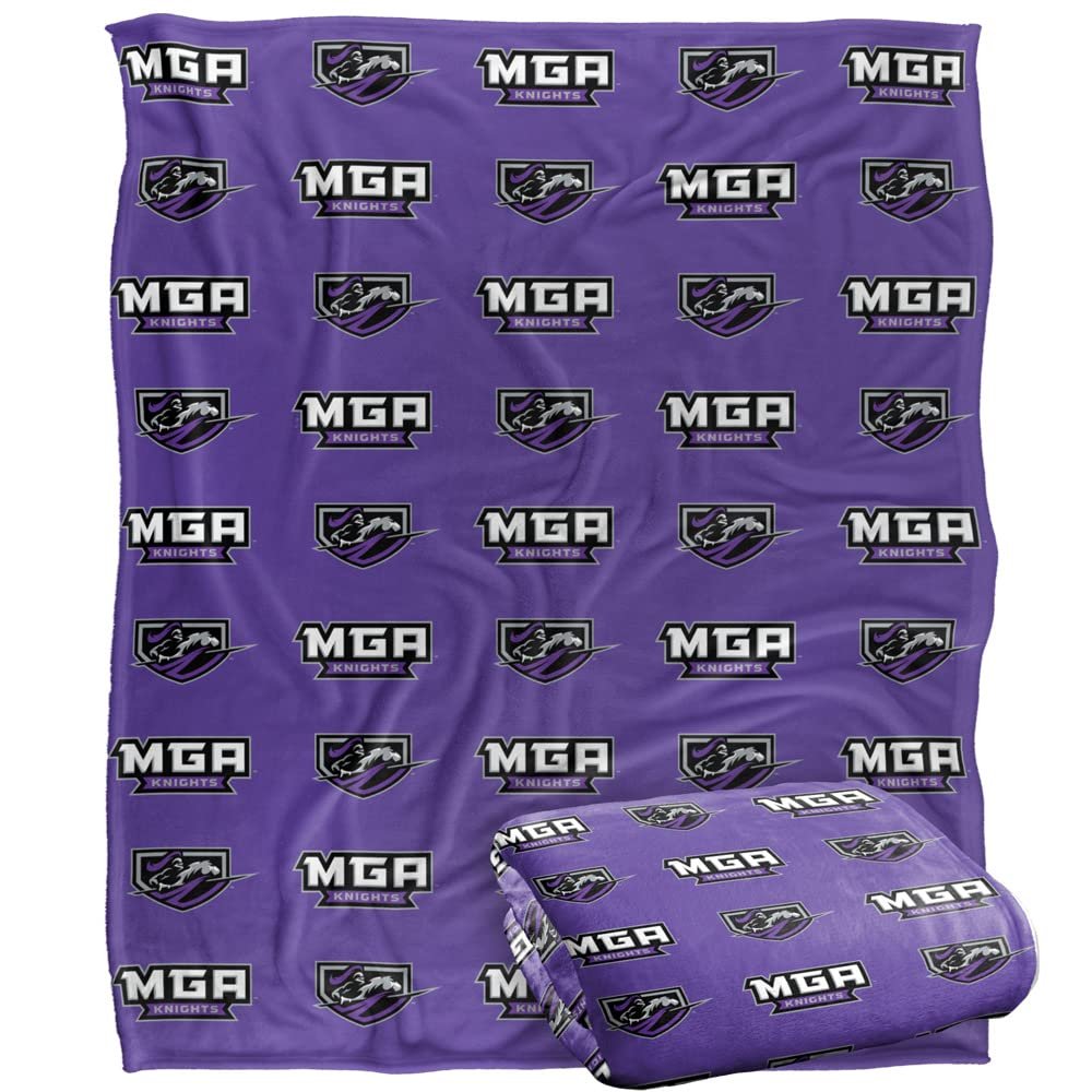 Middle Georgia State University Blanket, 60"x80" Logo Pattern Silky Touch Super Soft Throw Blanket