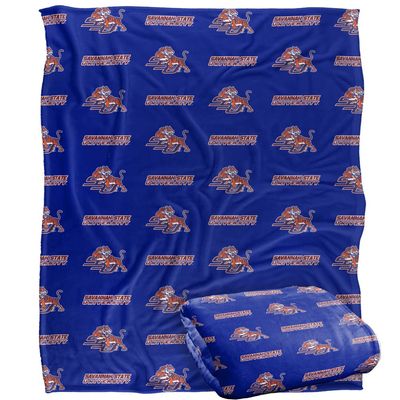 Savannah State University Blanket, 60"x80" Logo Pattern Silky Touch Super Soft Throw Blanket