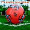 clinmday Professional Soccer Ball, Wear Resistant Waterproof Anti-Extrusion Outdoor Football for Boy Girls and Teens Players,Street Ball Game for Men Red view 3
