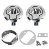 Necmetu 2 Pack Boat Slam Latch 2" Zinc Alloy RV Flush Latch Lock,100% Metal Marine Deck Hatch Door Flush Pull Latch,Heavy Duty Lid Lock for Hatch Door Cabinet Hardware on RV Boat Camper (Silvery) view 1