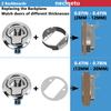 Necmetu 2 Pack Boat Slam Latch 2" Zinc Alloy RV Flush Latch Lock,100% Metal Marine Deck Hatch Door Flush Pull Latch,Heavy Duty Lid Lock for Hatch Door Cabinet Hardware on RV Boat Camper (Silvery) view 2