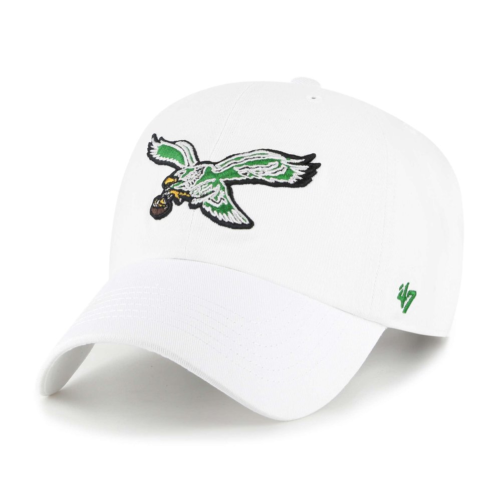 47 Men's White Philadelphia Eagles Gridiron Classics Clean Up Adjustable Hat