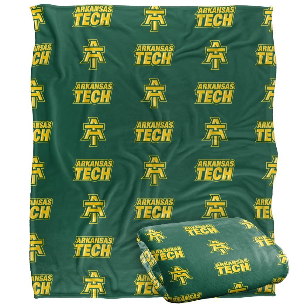 Arkansas Tech University Blanket, 60"x80" Logo Pattern Silky Touch Super Soft Throw Blanket