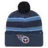 47 Men's Navy Tennessee Titans Fadeout Cuffed Knit Hat with Pom