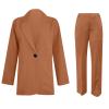 Cyber of Monday Women's 2 Piece Casual Outfits Fashion Blazer Jackets High Waisted Wide Leg Pants Casual Work Office Business Suit Set view 4