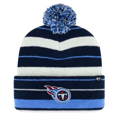 47 Men's Navy Tennessee Titans Powerline Cuffed Knit Hat with Pom