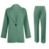 Cyber of Monday Women's 2 Piece Casual Outfits Fashion Blazer Jackets High Waisted Wide Leg Pants Casual Work Office Business Suit Set view 4