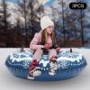 TBVECHI PVC Ski Circle, Minimum Temperature Resistance -13F with Sturdy Handles 40inch Snow Sleds Fit for Adults and Children view 2