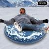 TBVECHI PVC Ski Circle, Minimum Temperature Resistance -13F with Sturdy Handles 40inch Snow Sleds Fit for Adults and Children view 3