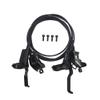 MirOdo Mountain Bike Hydraulic Disc Brake Set Right Front 950mm Left Rear 1800mm Disc Brake Kit 4 Piston Hydraulic Brake with Alu Alloy Brake Levers & Calipers view 1