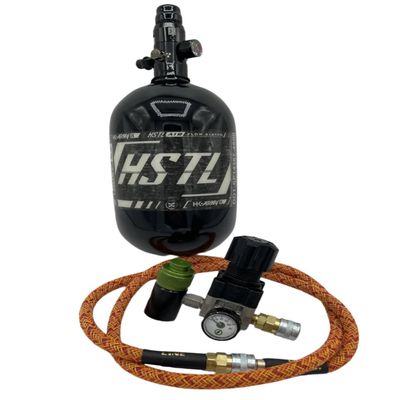 Clover Airsoft - HPA Player Package! Includes, Tank, Regulator, and HPA Line! (68 Cubic in. 4,500 PSI (~7,000 Shots/Fill), Fire Heavy Weave Line)