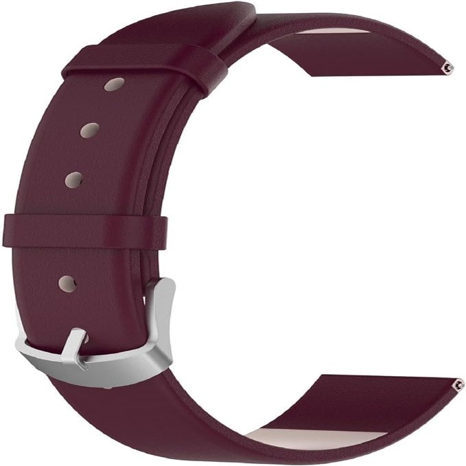18 mm Straps Compatible with Withings ScanWatch 2 38 mm Leather Strap, Replacement Strap, Leather Strap, Wrist Band Accessory for ScanWatch 2, 38 mm Watch Strap (Wine), Leather, Leather