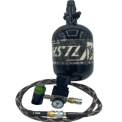 Clover Airsoft - HPA Player Package! Includes, Tank, Regulator, and HPA Line! (68 Cubic in. 4,500 PSI (~7,000 Shots/Fill), Snake Heavy Weave Line)