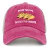 Bigger The FUPA Tastier The Chalupa Hat Mens Fashionable Taco Cycling Caps Men Pink Caps Vintage for Fisherman view 2