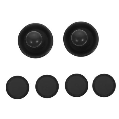 BESPORTBLE 2sets Air Hockey Pucks Strikers Replacement Kit Black Paddles Black Pucks Accessories for Game Tables