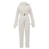SACFOF Women's One Piece Ski Suits Onesie Waterproof Jumpsuits Fur Collar Coat Snowsuit Ski Skiing Outdoor Sports Jumpsuit, XX-Large, White view 1
