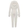 SACFOF Women's One Piece Ski Suits Onesie Waterproof Jumpsuits Fur Collar Coat Snowsuit Ski Skiing Outdoor Sports Jumpsuit, XX-Large, White view 2