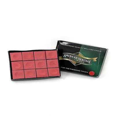 12 Pcs Pool & Billiards Cue Chalk - Red