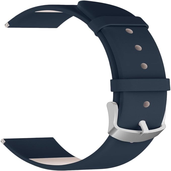 18 mm Straps Compatible with Withings ScanWatch 2, 38 mm Leather Strap, Replacement Strap, Leather Strap, Wrist Band Accessory for ScanWatch 2, 38 mm Watch Strap (Blue), Leather, Leather