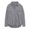 Womens Fashion Fall Outfits Casual Jackets Long Sleeve Button Down Shirts Soft Knit Sweaters Pullover Loose Fit Blouse Gray