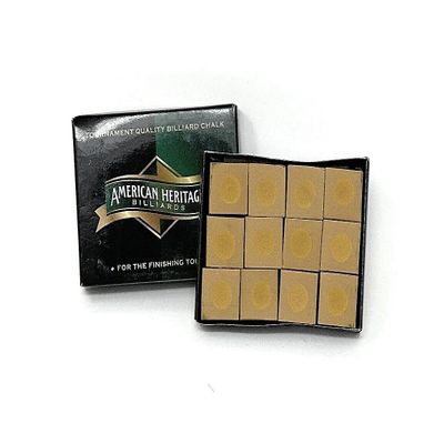 12 Pcs Pool & Billiards Cue Chalk - Tan/Camel (Light Brown)
