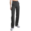 ZYXTIM Women's High Waist Straight Leg Pants Fashion Smart Work Trousers High Waist Flat Front Slim Fit Zipper Fly Casual Business Office Trouser Petite-Plus SizeGreyXX-Large view 1