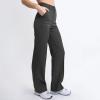 ZYXTIM Women's High Waist Straight Leg Pants Fashion Smart Work Trousers High Waist Flat Front Slim Fit Zipper Fly Casual Business Office Trouser Petite-Plus SizeGreyXX-Large view 4