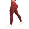 ZYXTIM Women's Cargo Leggings Pants High Waisted Slim Fit Running Sports Yoga Pants Plus Size Lightweight Quick Dry Gym Fitness Tracksuit Bottoms PetiteRed3X-Large view 1