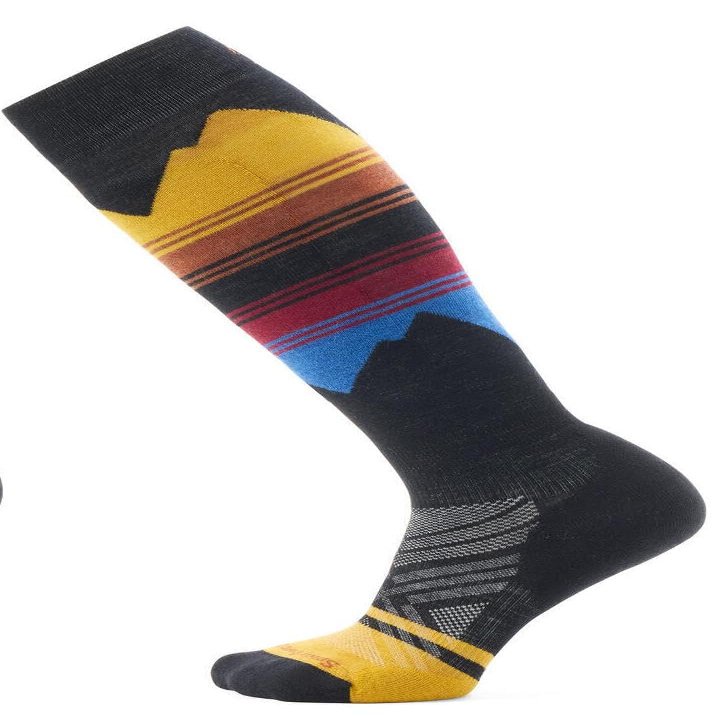 Smartwool Womens Ski Targeted Cushion Pattern Over The Calf Socks Honey Gold Small